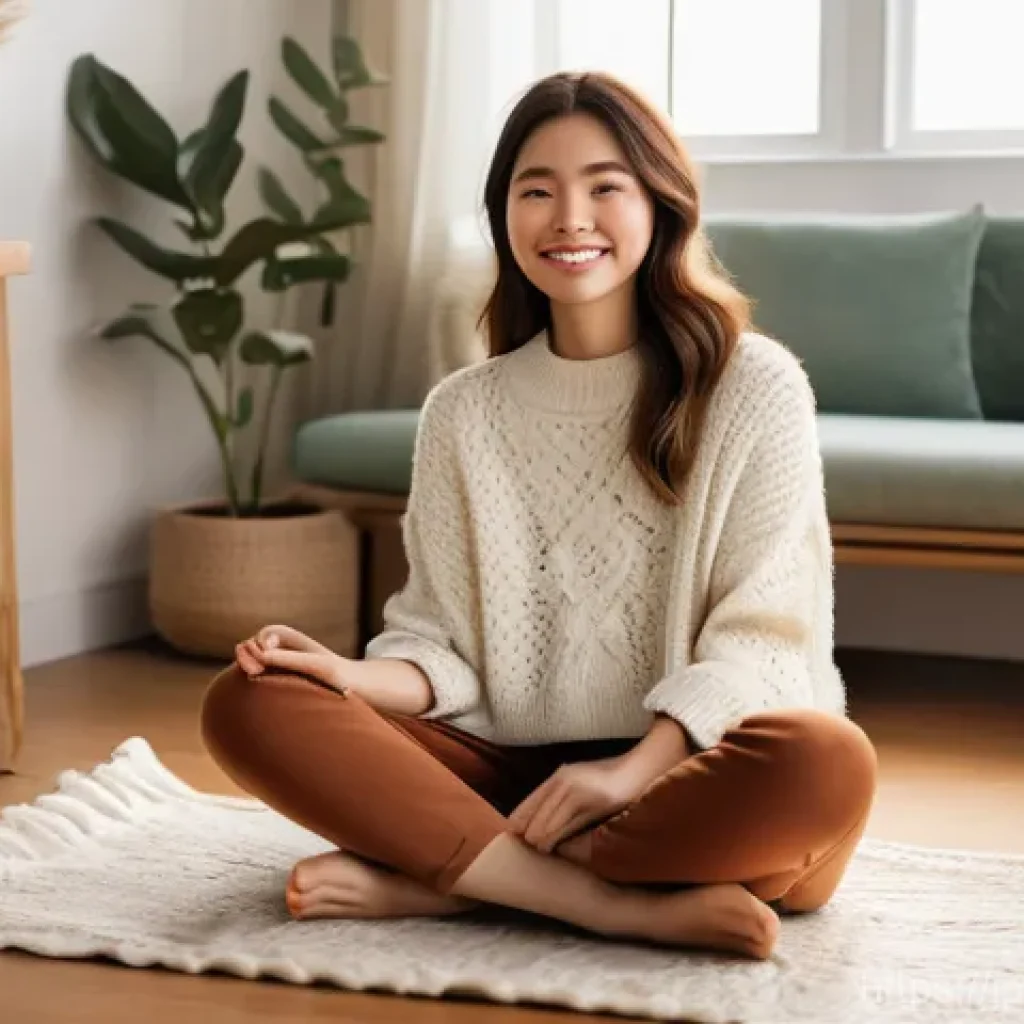 자기 수용을 위한 명언과 인용 - **Prompt 1: Embracing Imperfection with Gentle Acceptance**
    A young woman in her early twenties,...